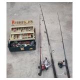 Tackle Box And 3 Fishing Pose
