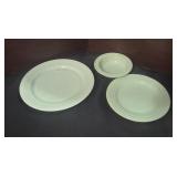 3 pc Hazel-Atlas Moderntone Platonite Glassware