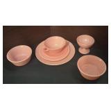 7 pc Hazel-Atlas Moderntone Platonite in pastel