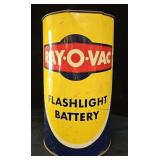 Vintage Ray-O-Vac Flashlight Battery Can