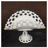 Vintage Westmoreland Doric Milk Glass Banana Bowl