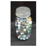 Blue Ball Jar Of Marbles