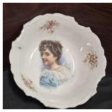 antique porcelain portrait Plate Featuring a