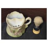 Vintage Hand-Painted Shaving Mug and Shaving