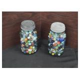 Blue Ball Jar of Marbles