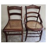 Late 19th Century Antique Cane Chairs
