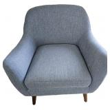 Upholstered Blue Accent Chair