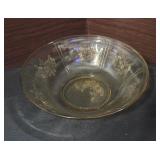 Rose Depression Glass Bowl