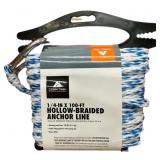 1/4 x 100 ï¿½  Hollow-Braided Anchor Line