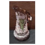 Bohemian Enameled Glass Pitcher