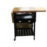 Drop-leaf Kitchen Cart wï¿½ Drawer