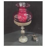 Ruby Fenton Lamp