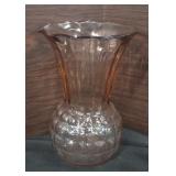 Vintage Anchor Hocking pink Depression Glass Vase