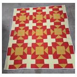 Hand Stitched Quilt 69 1/2 X 61