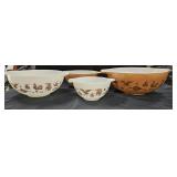 Pyrex "Early American" Cinderella Mixing Bowls