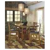 Ashley D594 Cherry 5 pc Bar Table & 4 Stools Ashley D594 Cherry 5 pc Bar Table & 4 Stools