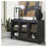 ASHLEY LENSTON 60-IN  BLACK & GRAY ACCENT CABINET ASHLEY LENSTON 60-IN  BLACK & GRAY ACCENT CABINET