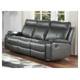 Grey Diamond Stitch Double recliner sofa Grey Diamond Stitch Double recliner sofa