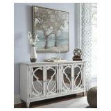 Ashley t505-562 Antique White 67" Console Cabinet Ashley t505-562 Antique White 67" Console Cabinet