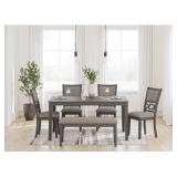 Ashley Wrenning Dining Table & 4 Chairs + Bench Ashley Wrenning Dining Table & 4 Chairs + Bench