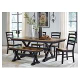 Ashley Wildenauer Dining Table 4 Chairs and Bench Ashley Wildenauer Dining Table 4 Chairs and Bench