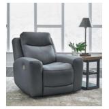 ASHLEY MINDANAO STEEL LEATHER POWER RECLINER ASHLEY MINDANAO STEEL LEATHER POWER RECLINER