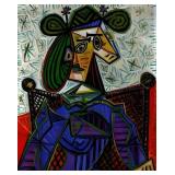 Woman Seated In Armchair Canvas by Pablo Picasso Woman Seated In Armchair Canvas by Pablo Picasso