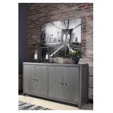 ASHLEY ROCK RIDGE 67" GUN METAL ACCENT CABINET ASHLEY ROCK RIDGE 67" GUN METAL ACCENT CABINET