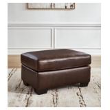 Ashley Santorine Dark Brown Leather Ottoman Ashley Santorine Dark Brown Leather Ottoman