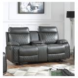 Grey Diamond Stitch Double glider recliner love Grey Diamond Stitch Double glider recliner love