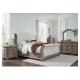 Ashley Queen Upholstered Sleigh Bed 5 pc Bedroom Ashley Queen Upholstered Sleigh Bed 5 pc Bedroom