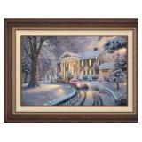 Framed Thomas Kinkade Graceland Christmas Canvas Framed Thomas Kinkade Graceland Christmas Canvas