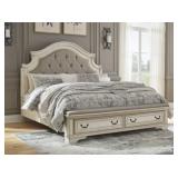 Queen  Ashley Realyn Upholstered Storage Bed Queen  Ashley Realyn Upholstered Storage Bed