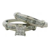14kt Gold 1/2 ct Natural Diamond Bridal Set