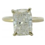 14kt Gold 3.01 ct Princess VS Lab Diamond Ring