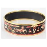 Hermes Enamel Bangle Bracelet