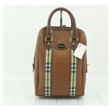 Burberry Nova Check Canvas Leather Handbag
