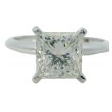14kt Gold 2.05 ct Princess Cut Lab Diamond Ring