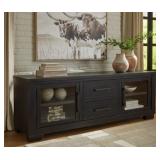 Galliden XL 79" Balck Urban Contemporary TV Stand