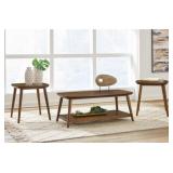 Ashley Lyncott 3-PC Mid Century Coffee & End Table