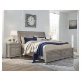 Queen Lettler Sleigh Storage Bed & Nightstand Set