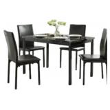 Dinette Set wï¿½ Marble Look Top & 4 Chairs