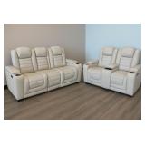 $7999Westview PWR REC Leather Sofa & Love Seat