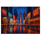 Times Square Twilight Canvas by Studio Van Gogh