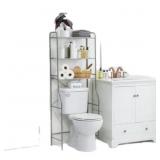 Satin Nickel Finish 3 Shelf  Bathroom Space Saver