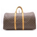 Louis Vuitton Monogram Keepall 55 Boston Bag
