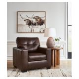 Ashley Santorine Dark Brown Leather Chair