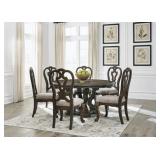 Maylee Round Dinning Room Table & 4 Chairs