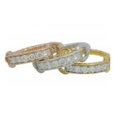 3 pc Rose-White-Yellow 1.00 ct Diamond Stack Set