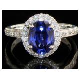 14k Gold 3.00 ct Sapphire & Diamond Ring